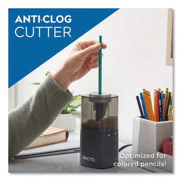 X-ACTO® Model 1799 Powerhouse Office Electric Pencil Sharpener, Ac-powered, 3 X 3 X 7, Black-silver-smoke freeshipping - TVN Wholesale